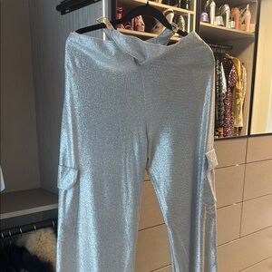 Shimmering Silver Pants
